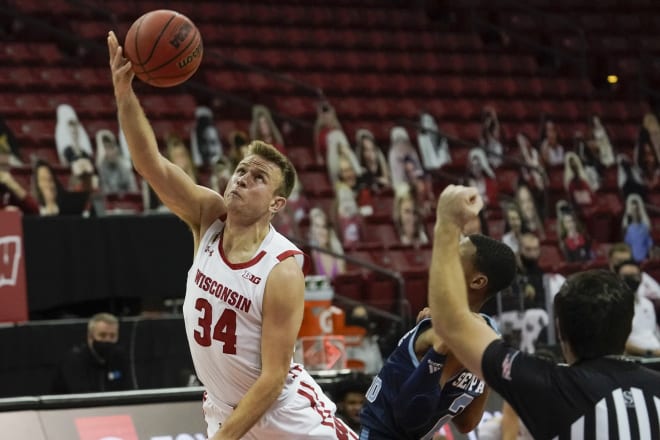 Wisconsin senior Brad Davison scored a season-high 23 points in the victory over Rhode Island