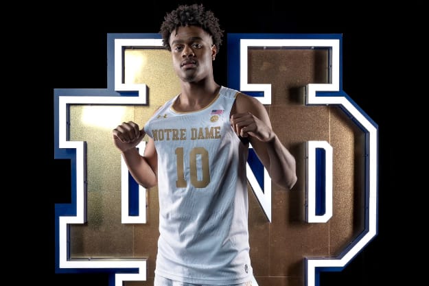 Rivals updated its 2025 Rivals150 this week and Notre Dame men's basketball has several targets and prospects across the rankings. Jalen Haralson, pictured above, is a five-star recruit and ranked No. 8 overall.