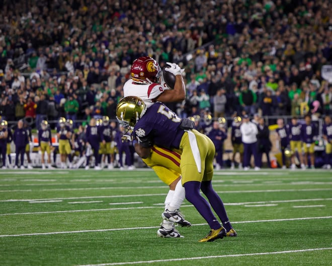 On Thursday, Notre Dame football cornerback Cam Hart became the first Irish player to accept a Senior Bowl invitation. Hart started all 12 games for the Irish this season.