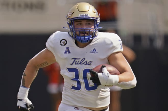 Tulsa linebacker Justin Wright returned an interception for a touchdown against OSU last season.