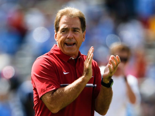 Nick Saban and the Alabama Crimson Tide will host Mississippi State this weekend at 6:00 p.m. CST