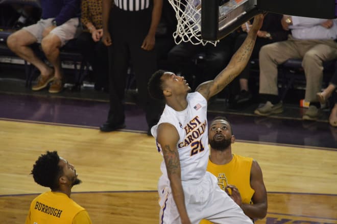 East Carolina guard B.J. Tyson was named to the Second Team Preseason All AAC squad on Monday