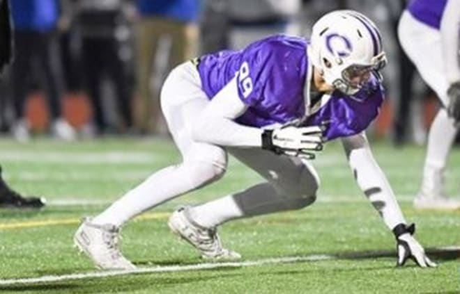 Notre Dame freshman defensive end Aiden Gobaira, was undersized and underrated early in the 2022 recruiting cycle at Chantilly (Va.) High.
