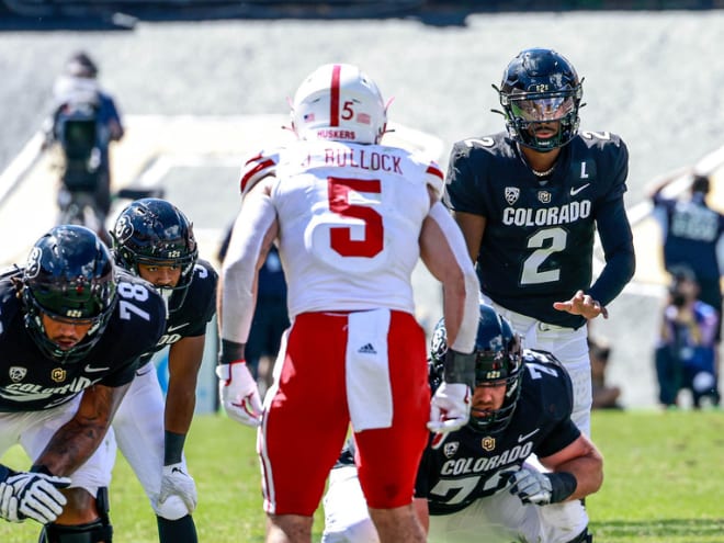 Nebraska football LB John Bullock and Colorado QB Shedeur Sanders