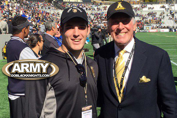 LB Ryan Parker with Army West Point great, Pete Dawkins