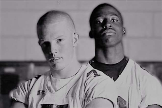 Dubbed “The Charlotte Connection” by local media, quarterback Joe Cox (left) and receiver Mohamed Massaquoi (right), teammates at Independence High School in Charlotte, N.C., were a pair of Georgia’s 17 signees in 2005.