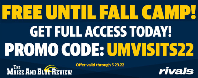 Try The Maize and Blue Review FREE until fall camp! Click the photo to sign up!