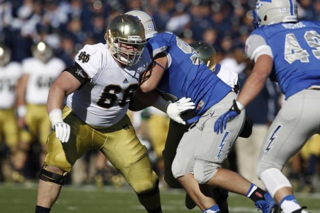 Former Notre Dame offensive lineman Chris Watt returns to the Fighting Irish as a graduate assistant