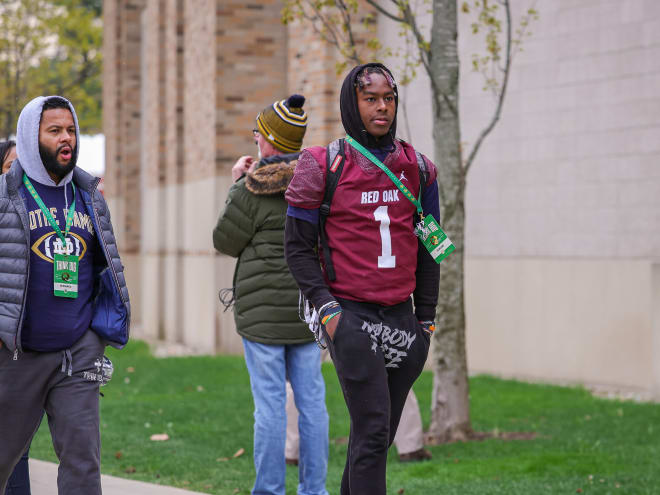 Four-star wide receiver Taz Williams Jr., a 2025 recruit, visited Notre Dame for the first time this past weekend.