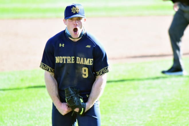 Notre Dame Fighting Irish baseball sophomore third baseman and right-handed relief pitcher Jack Brannigan