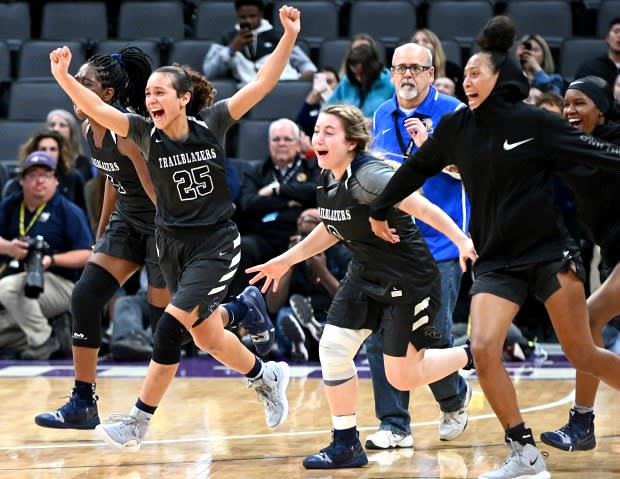 Sierra Canyon celebrates after winning the CIF State Open Division championship.