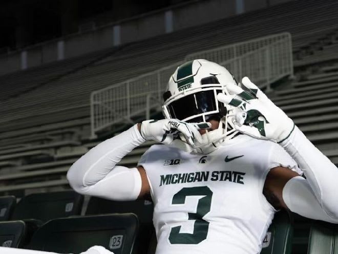 Michigan State 2024 four-star cornerback commit Jaylen Thompson on official visit (Photo courtesy of Jaylen Thompson)