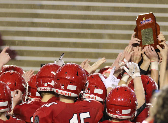 A little rain couldn't get in the way and spoil the celebration for Riverheads as the Gladiators beat Galax 45-14 to claim their sixth straight state title, and simultaneously, take a 50-game winning streak into 2022