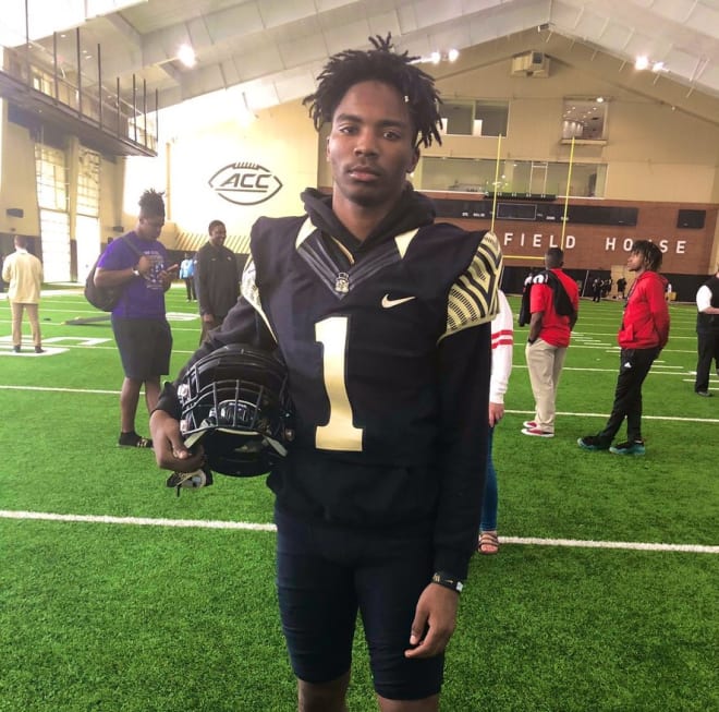 Carson poses during a Wake Forest JR Day visit last March