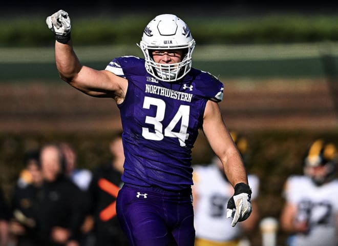 Linebacker Xander Mueller set a career-high with 19 tackles last week against Iowa.