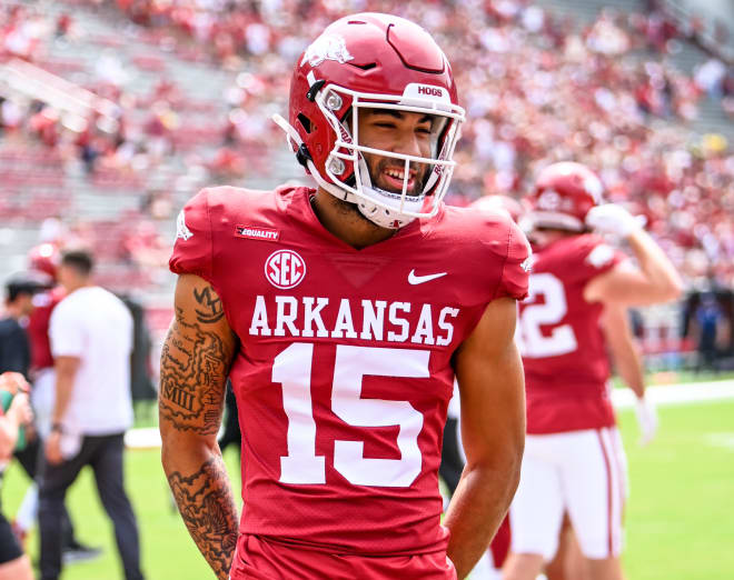 Landon Rogers came to Arkansas as a quarterback, but moved to tight end in fall camp.