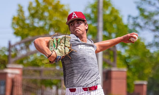 Arkansas freshman left-handed pitcher Hunter Dietz.