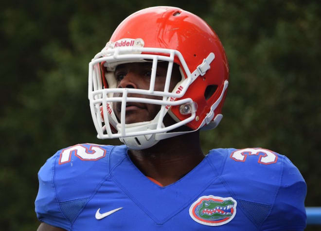 Gators running back Jordan Cronkrite