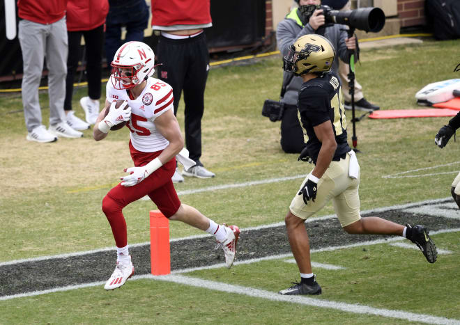 Walk-on Wyatt Liewer had his first catch go for a touchdown last week vs. Purdue. 