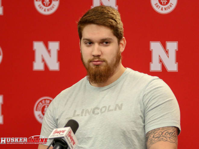 Nebraska offensive lineman Brenden Jaimes. 