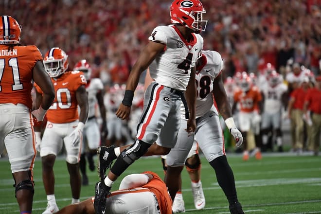 Nolan Smith after his sack against Clemson.