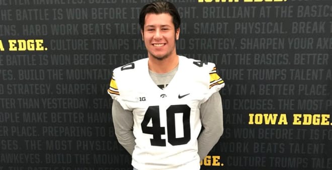 Fullback Turner Pallissard is walking on at Iowa.