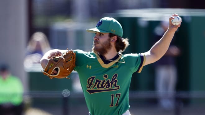 Notre Dame will lean heavily on lefty pitcher Aidan Tyrell during the upcoming ACC Baseball Championship tourney this week in Durham, N.C. 
