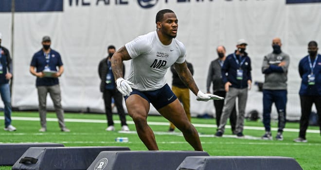 Penn State Nittany Lions linebacker Micah Parsons was selected in the 2021 NFL Draft Thursday night.