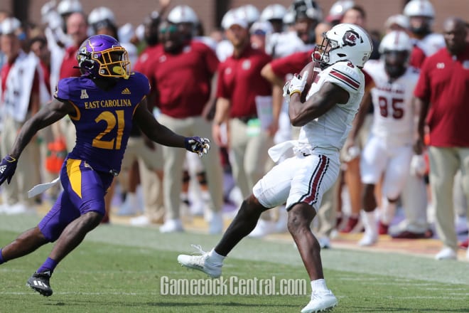 Josh Vann makes a big downfield catch versus East Carolina last week.