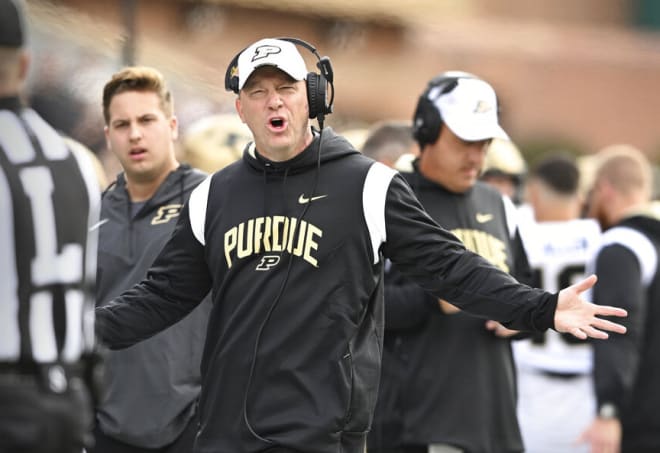 Jeff Brohm hopes to guide Purdue to its first win vs. Wisconsin since 2003.