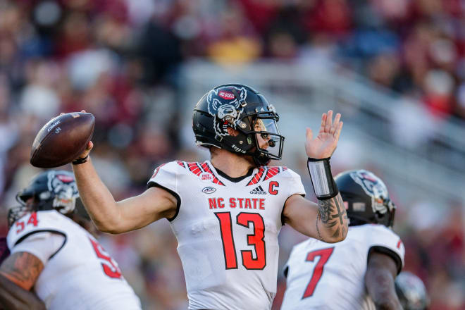 Devin Leary threw for 35 touchdowns with just five interceptions last season at N.C. State.