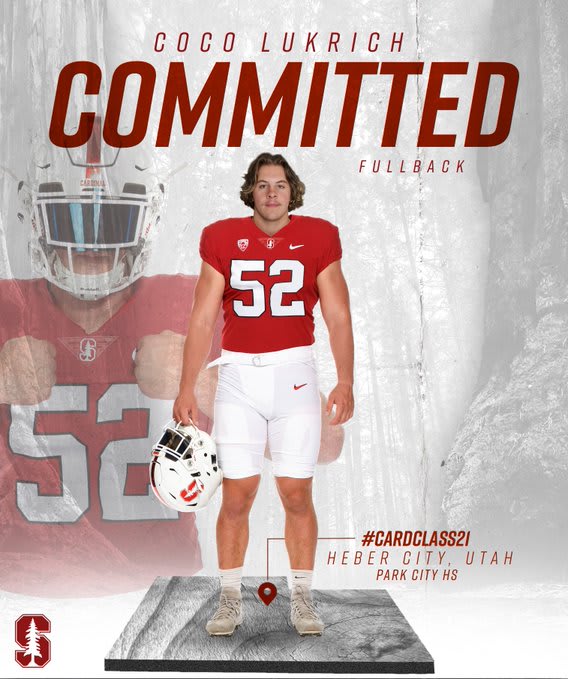 Zach "Coco" Lukrich committed to the 2021 class and will play fullback.