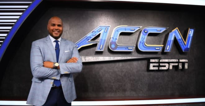 Former Notre Dame men's basketball player Jordan Cornette is currently a show host and college basketball analyst for ESPN and ACC Network.