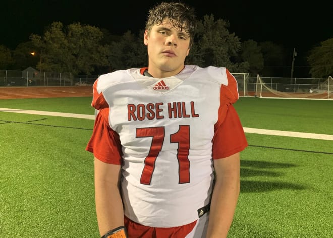 Rose Hill offensive tackle Noah Bolticoff
