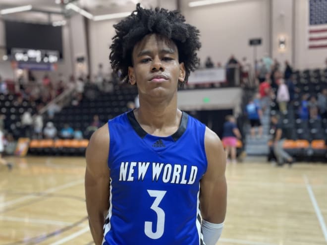2024 4-star guard Jaeden Mustaf is interested in the Indiana basketball program. (@EliteHSscouting)