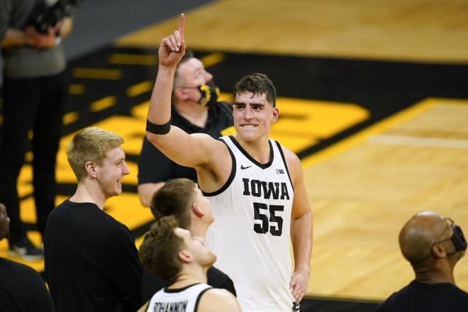 Iowa's Luka Garza has been named the 2020-21 Big Ten Jesse Owens Male Athlete of the Year.