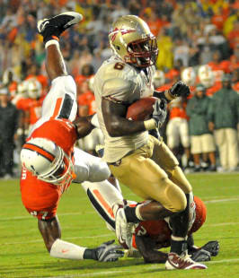 FSU's punter fakes, runs, then kicks past the line of scrimmage