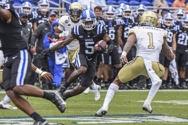 Jalon Calhoun has more career catches than the rest of Duke's returning receivers combined. 