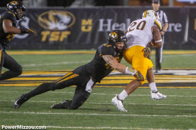 Linebacker Cale Garrett led Missouri in tackles but was far from blameless in the team's loss to Wyoming.
