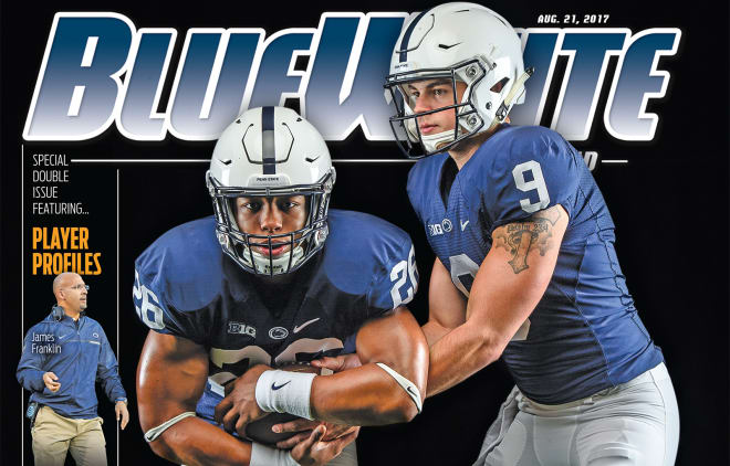 Saquon Barkley and Trace McSorley are our cover boys for the 2017 preseason edition of BWI (Image courtesy: Mark Selders/Penn State Athletics)