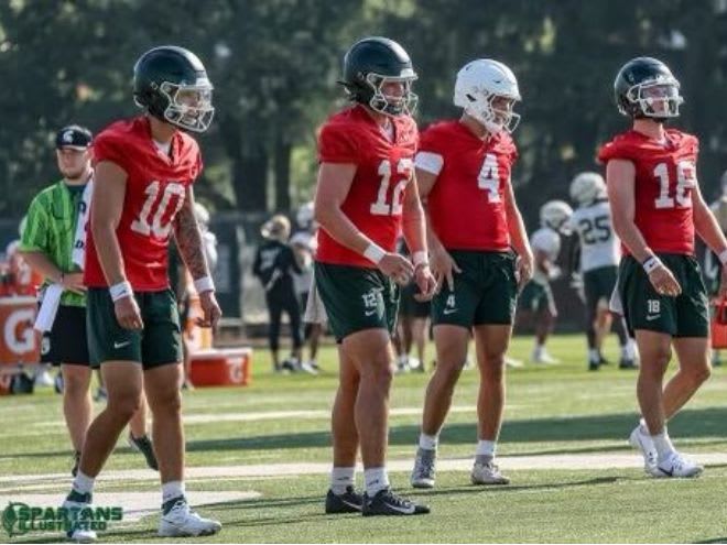 Michigan State quarterbacks participate in first day of 2023 fall camp 