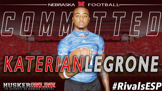 Atlanta (Ga.) B.E.S.T. Academy wide receiver Katerian LeGrone committed and signed with Nebraska Wednesday morning.