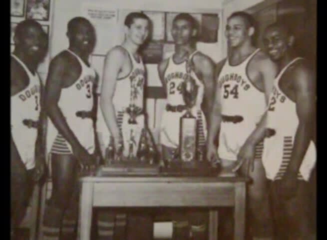 Detroit Pershing basketball in the 1960s.