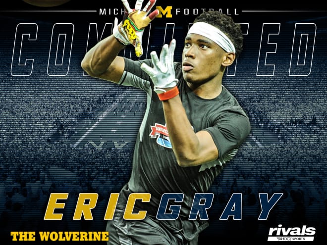 Three-star all-purpose back Eric Gray spurned Alabama and others and committed to Michigan.