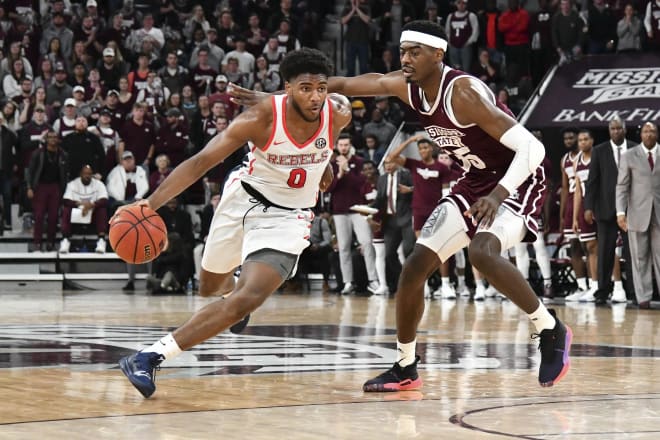 Ole Miss forward Blake Hinson, shown here in a January win at Mississippi State, has had a strong offseason, Ole Miss coach Kermit Davis said Thursday. 