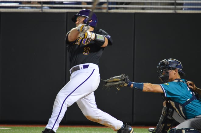 Seth Caddell's two-run RBI triple in the sixth was part of an eight run ECU barrage in an 8-5 victory over UNC-W.