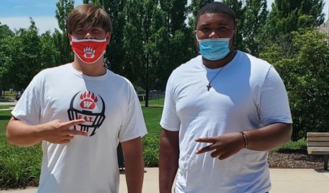 Wadsworth (Ohio) High tight end Mitchell Evans and Notre Dame offensive tackle commit Blake Fisher