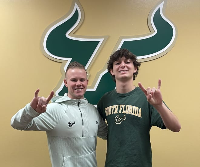 Bulls assistant Chad Creamer and Ippolito on his visit to Tampa