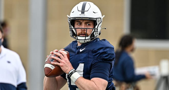 Penn State quarterback Sean Clifford will lead the Lions' offense in 2021, but questions abound about just how far he can take them. PSU Athletics photo.