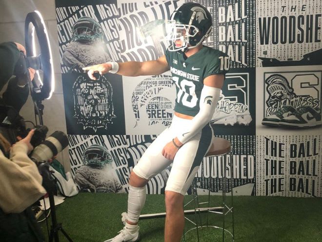 Sam Leavitt on his official visit to Michigan State